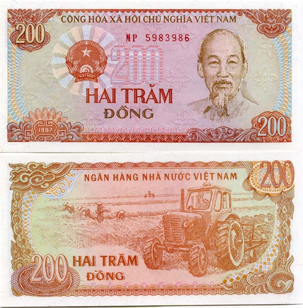 Бона 200 донг 1987г Вьетнам