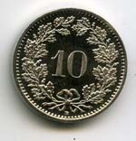 Монеты 10 раппенов