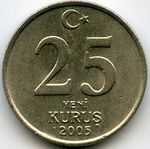 Монеты 25 куруш