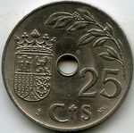 Монеты 25 сентимос