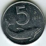 Монеты 5 лир