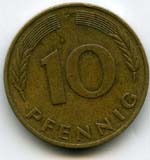 Монеты 10 пфенингов