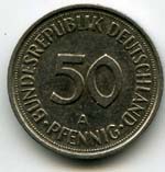 Монеты 50 пфенингов