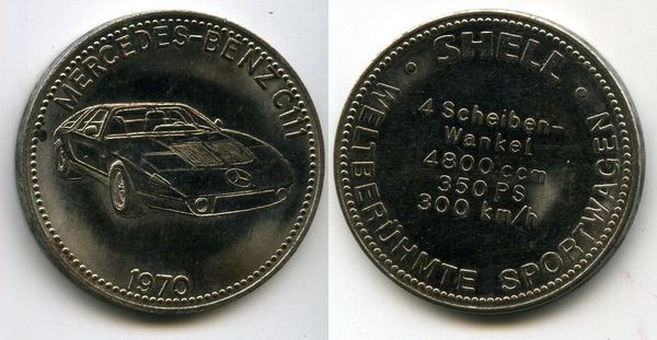 Жетон Шелл 1970г Мерседес Бенц